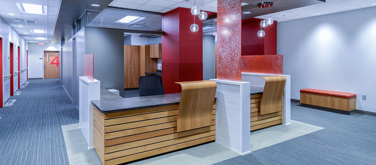 Recepção de consultório decoração