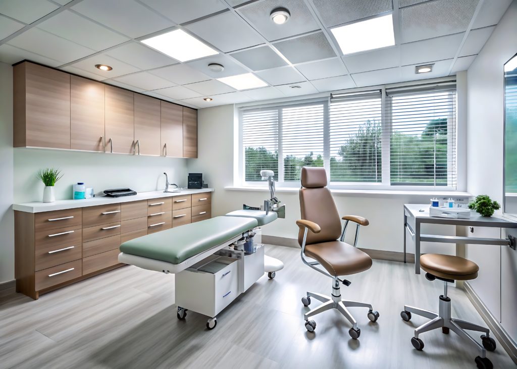 Consultório médico novo com todos os maquinários disponíveis