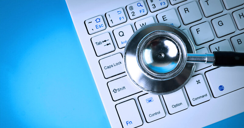 absenteismo de pacientes teclado do medico