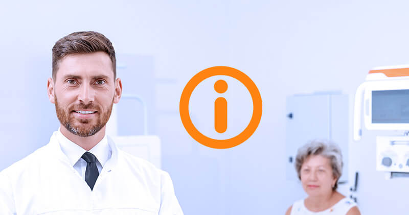 ris medico com paciente