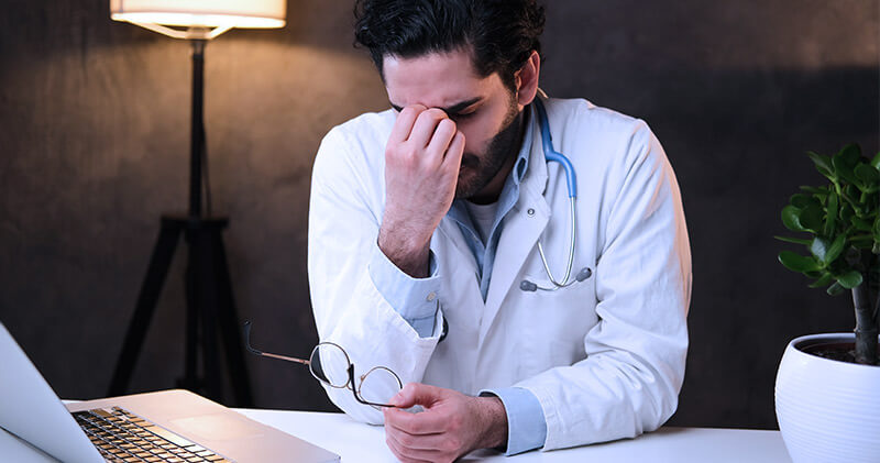 burnout medico triste