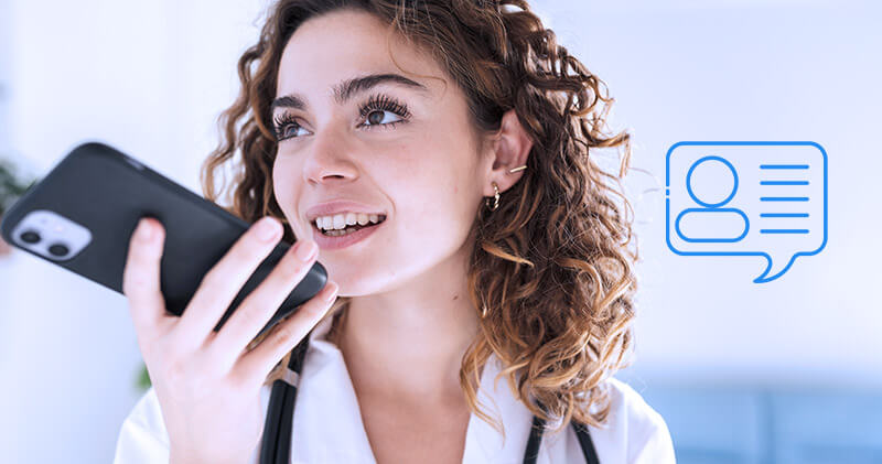 mobile health medica falando ao telefone