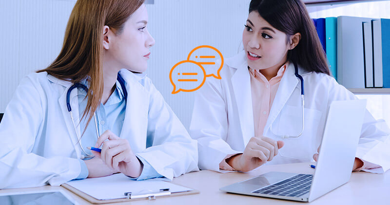 paradigma medico profissionais conversando