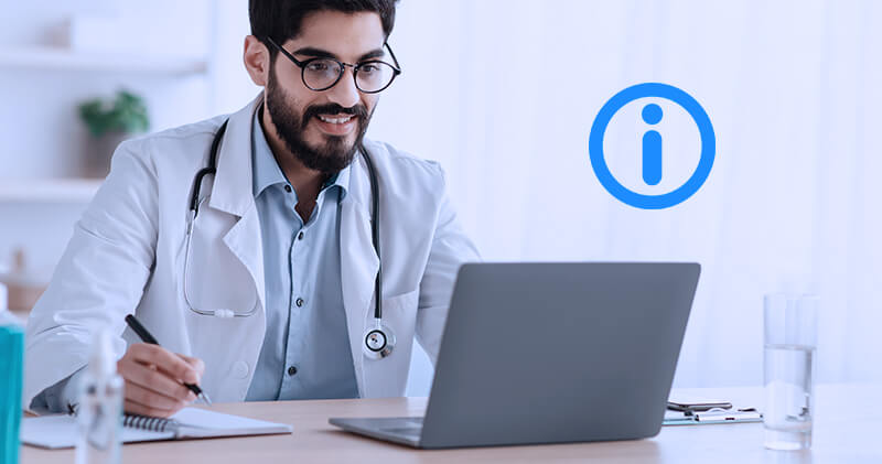 clinica do trabalho medico sentado