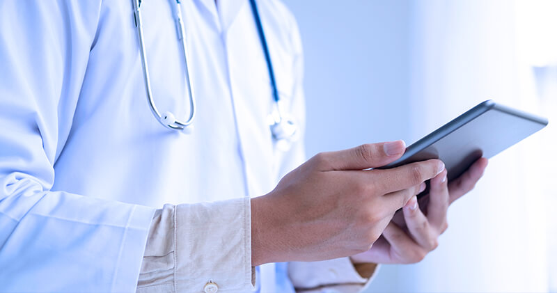 monitoramento de pacientes tablet