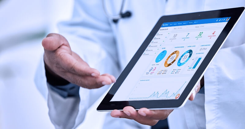 analise de dados em saude tablet
