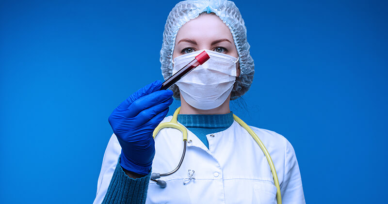 exame fan tubo de sangue