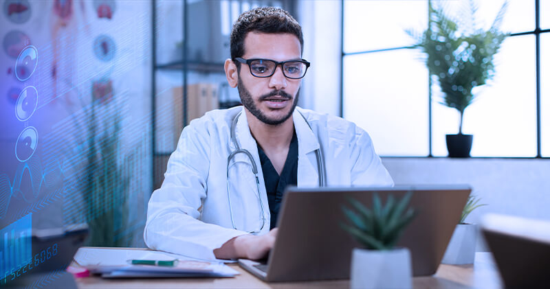 google ads para medicos medico sentado