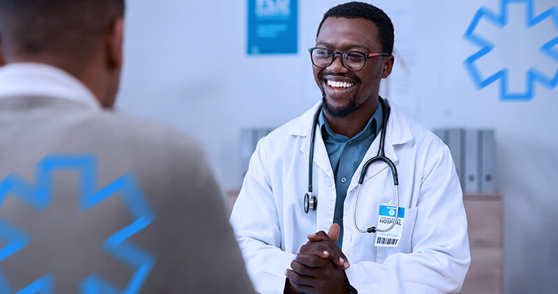 jornada do paciente medico sorrindo