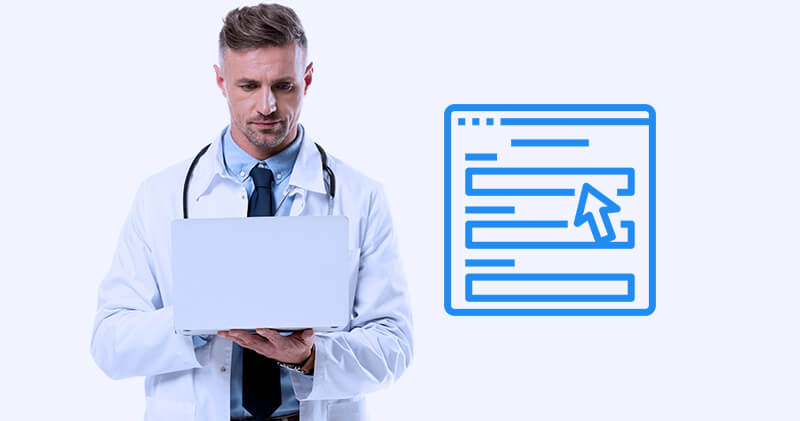 registro medico medico no notebook