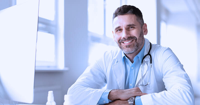 registro medico sorrindo
