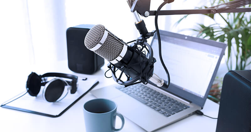 podcast de medicina microfones